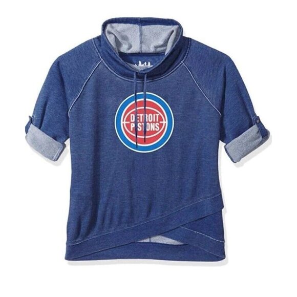 NBA Detroit Pistons Womens Plus Size 1X Wildcard Top Hardwood Classic Blue - Picture 1 of 6